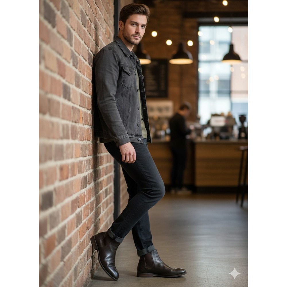Guess Men's 12 Brown Gmsyler R Chelsea Boots Orthaheel Comfort Casual Footwear